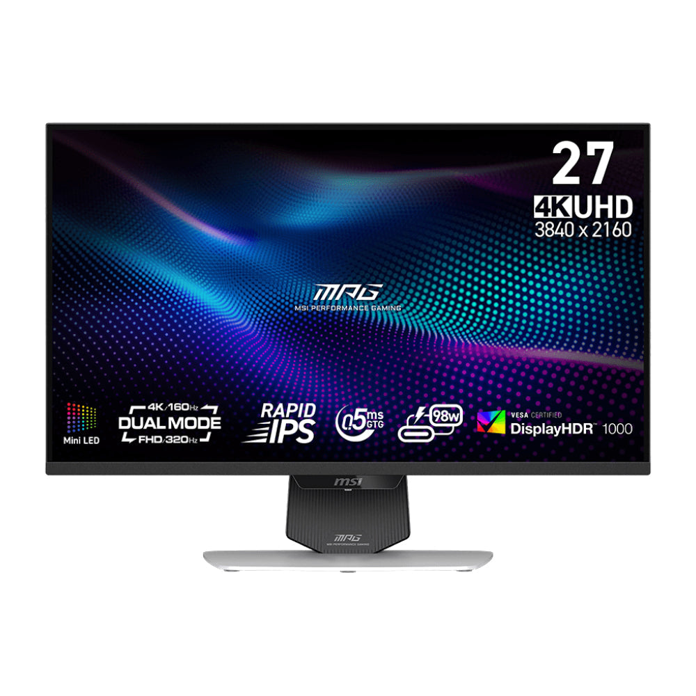MSI MPG 274URDFW E16M 27" UHD 160Hz /FHD 320Hz Dual Mode Mini-LED Gaming Monitor